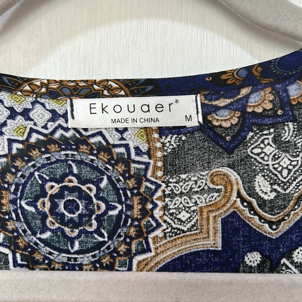 EKOUAER WOMENS SWIMSUIT BEACH COVERTUPS NAVY BLUE SZ MD - Picture 5 of 9